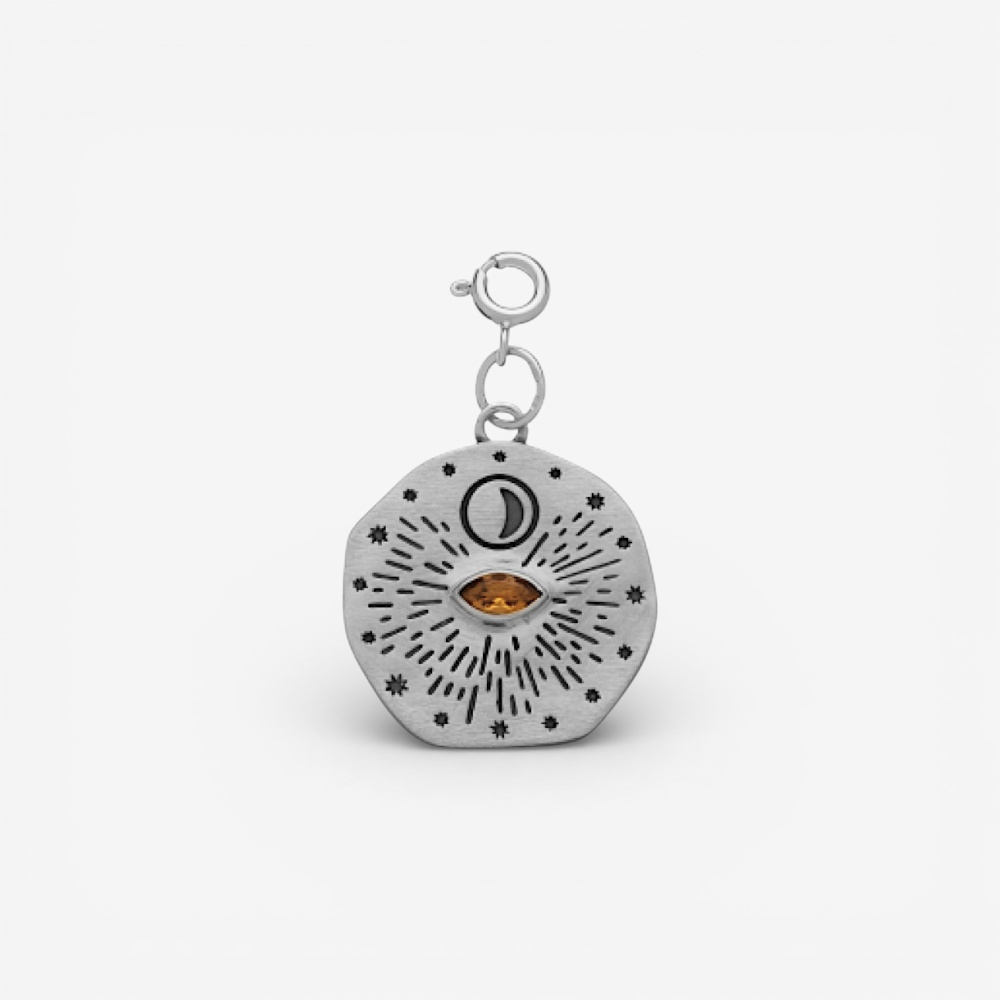 01-00-0600 Подвеска Sacral moon (на карабине) (Ag 925)