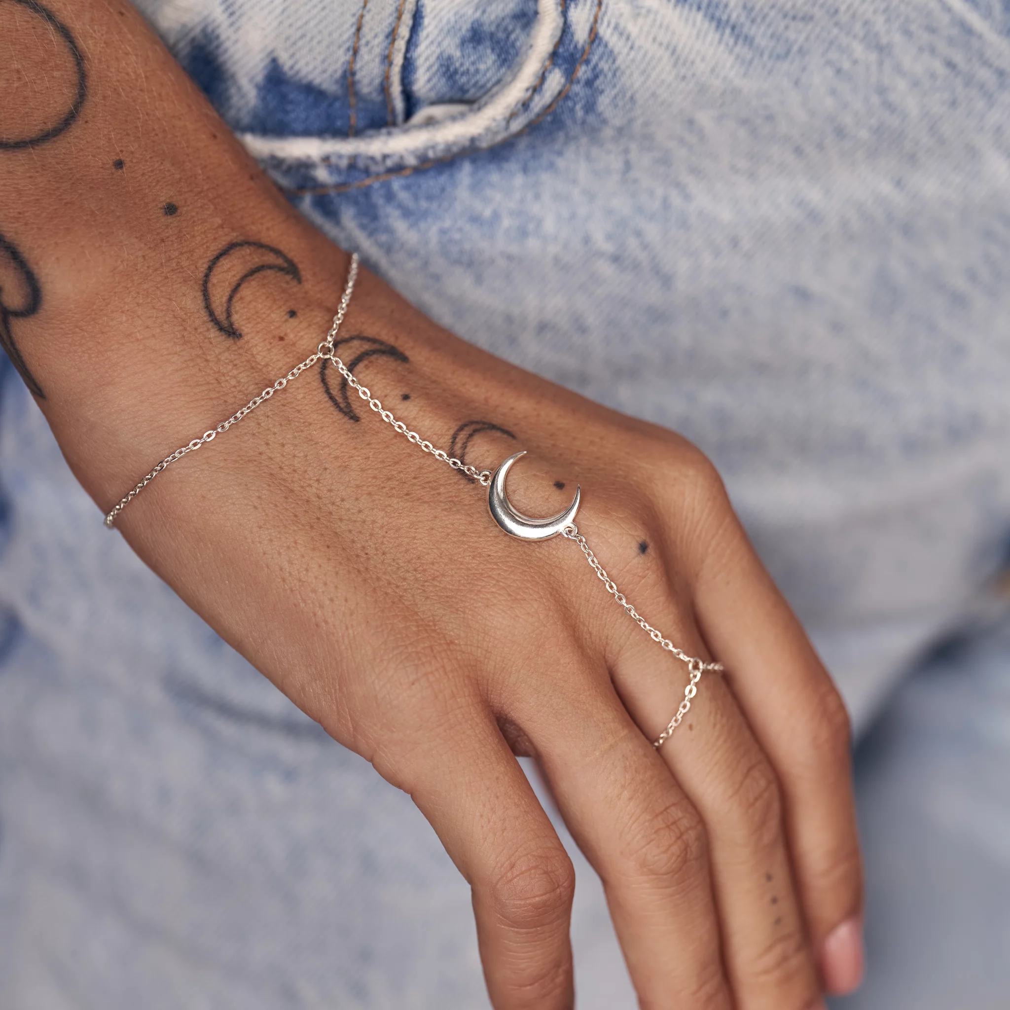 02-00-0500 Слейв-браслет с Полумесяцем (Ag 925)-4