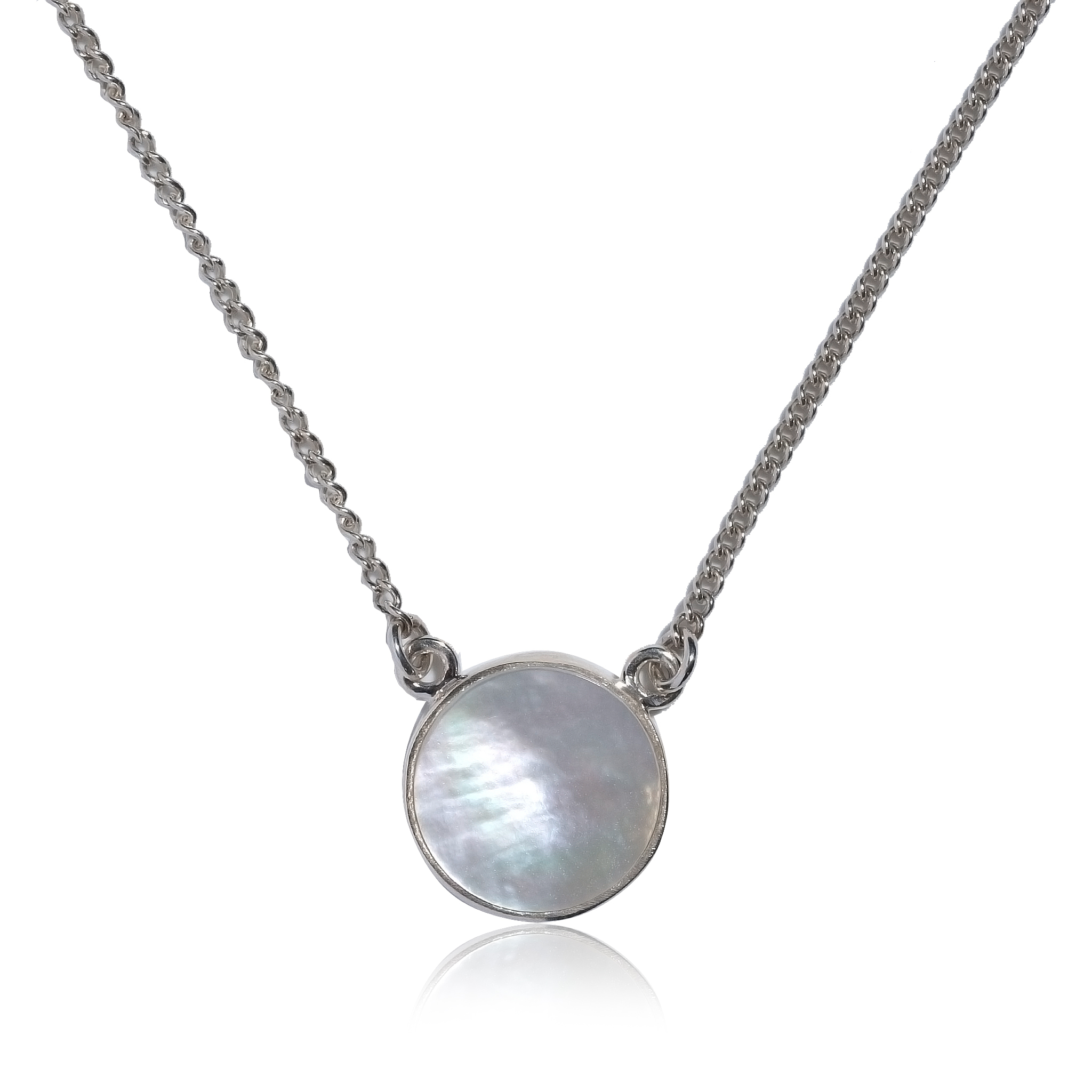 01-00-0688 Колье с круглым перламутром (12мм) (Ag 925)-1