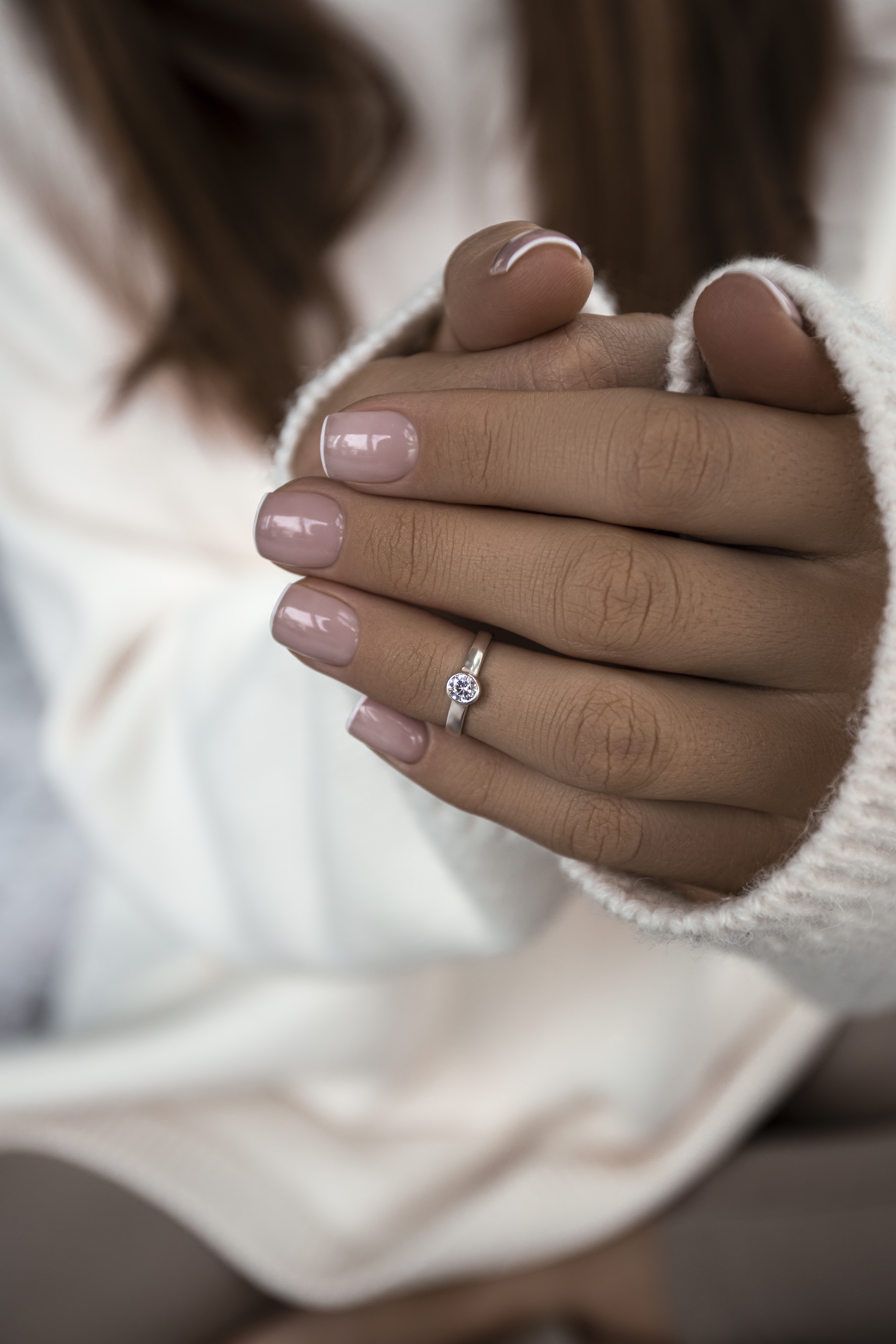 03-00-0159 Кольцо на фалангу с белым цирконом (гладкое) (Ag 925)-4