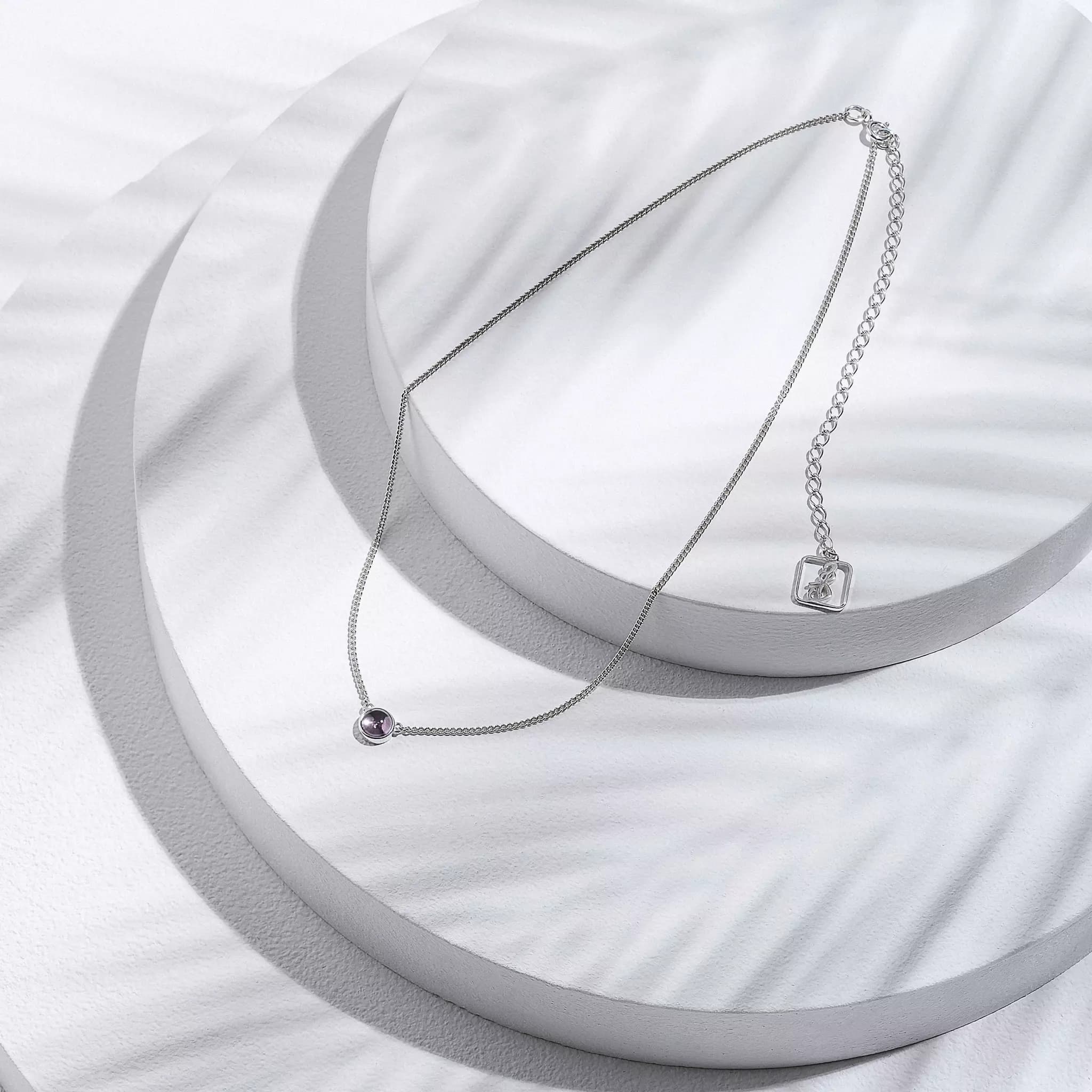 01-00-0207 Подвеска с аметистом (маленький круг) (Ag 925)-2