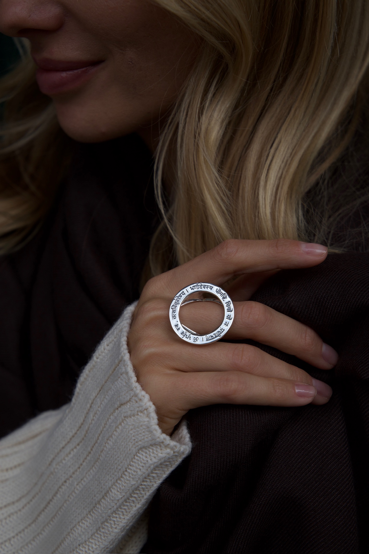 03-00-0644 Кольцо Гаятри мантра (Ag 925)-5