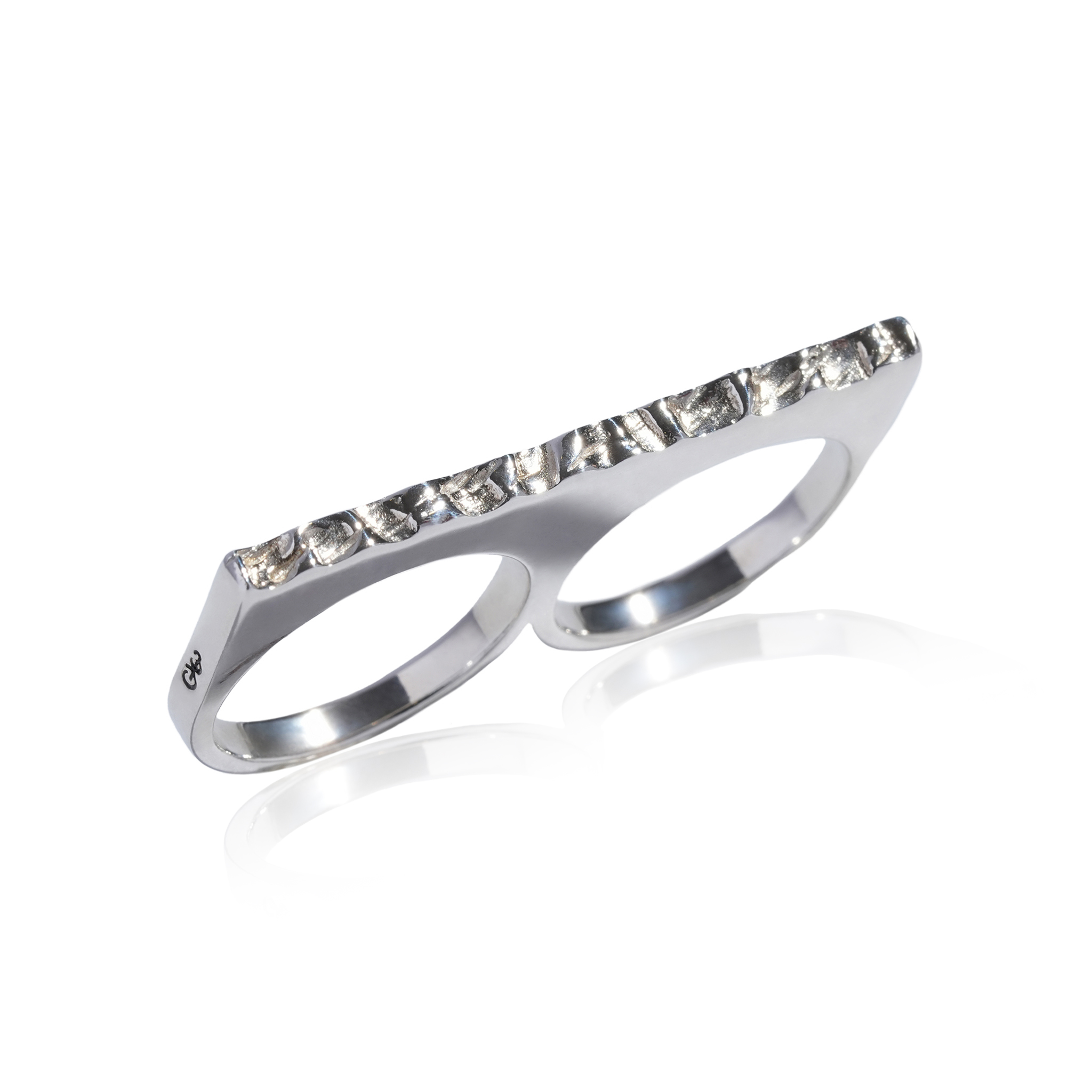 03-00-0602 Кольцо-двойное Кастет (Ag 925)-1