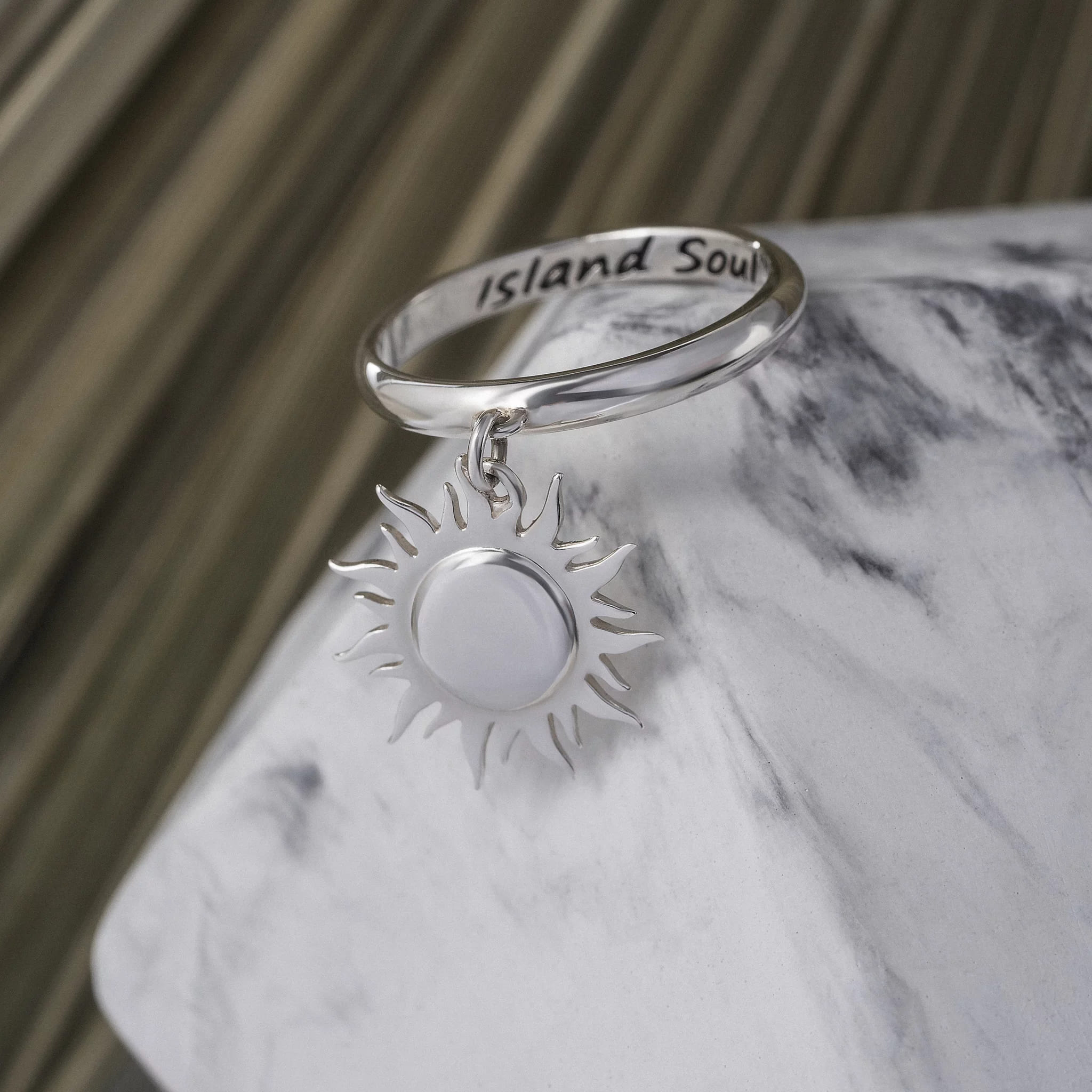 03-00-0574 Кольцо с подвеской Солнце (Ag 925)-3