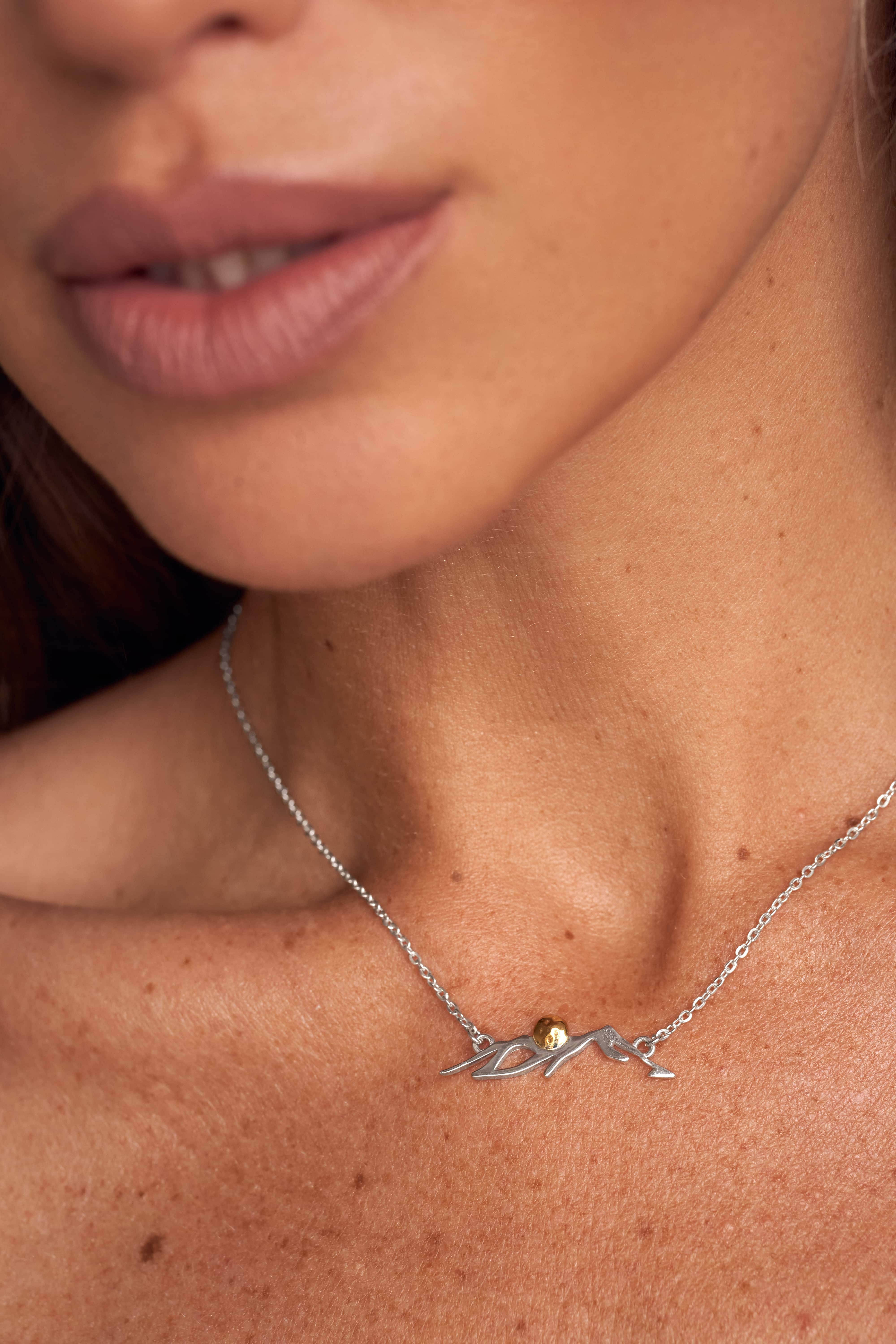 01-00-0735 Колье "Горы" с позолотой (Ag 925)-1