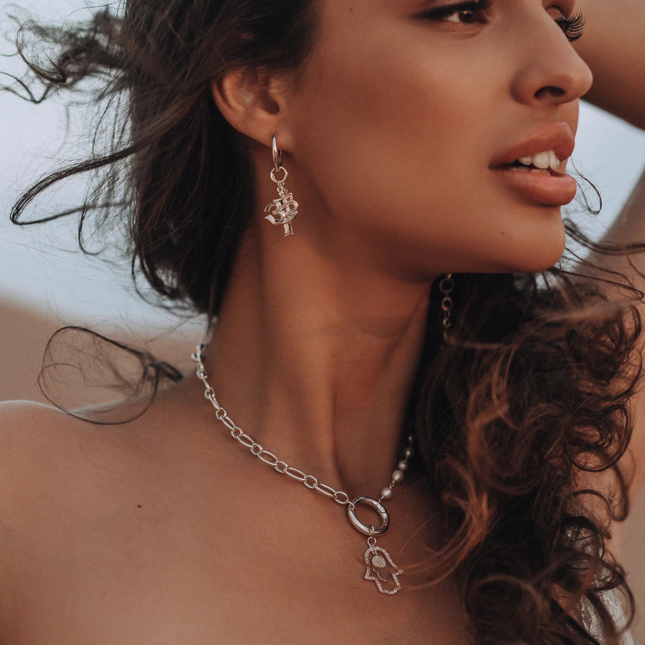 04-00-0468 Подвеска на серьгу "ОМ" (Ag 925)-3