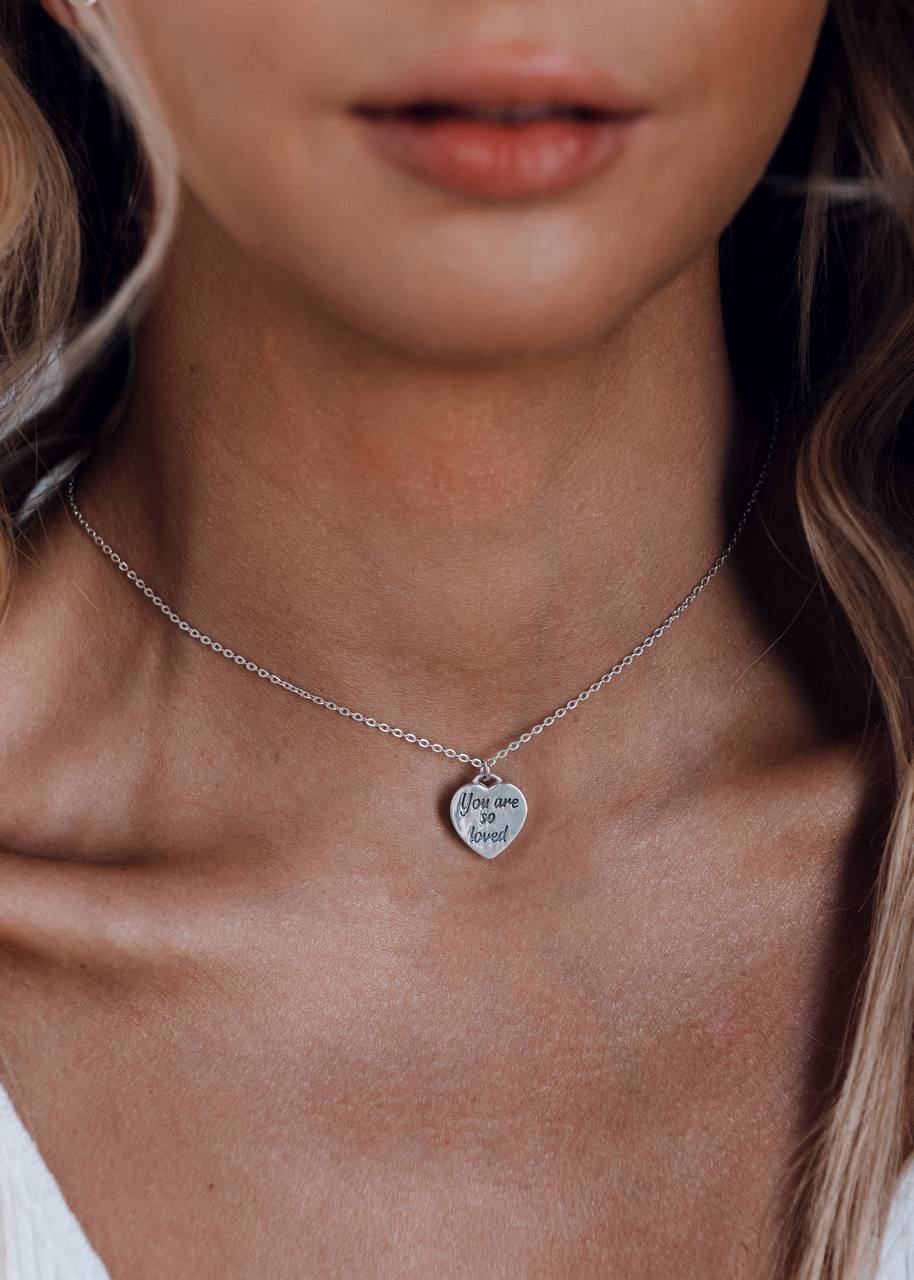 01-00-0463 Колье с сердцем из белого перламутра (Ag 925)-4