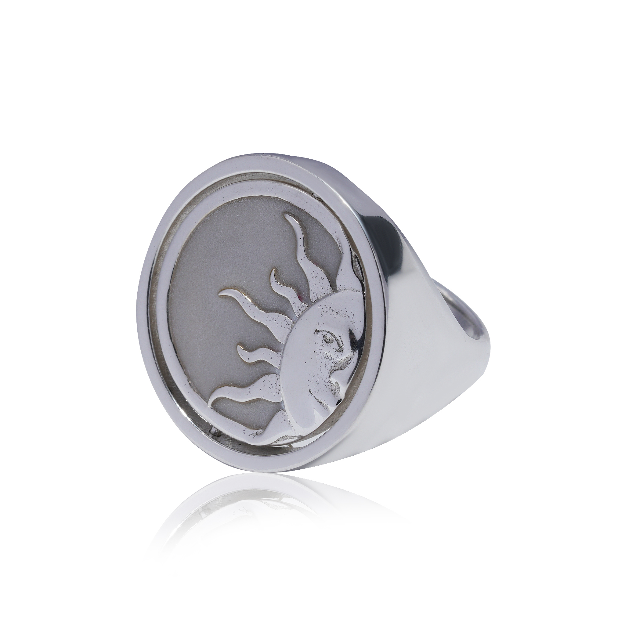 03-00-0641 Кольцо двустороннее "Sun and Moon" (Ag 925)-5