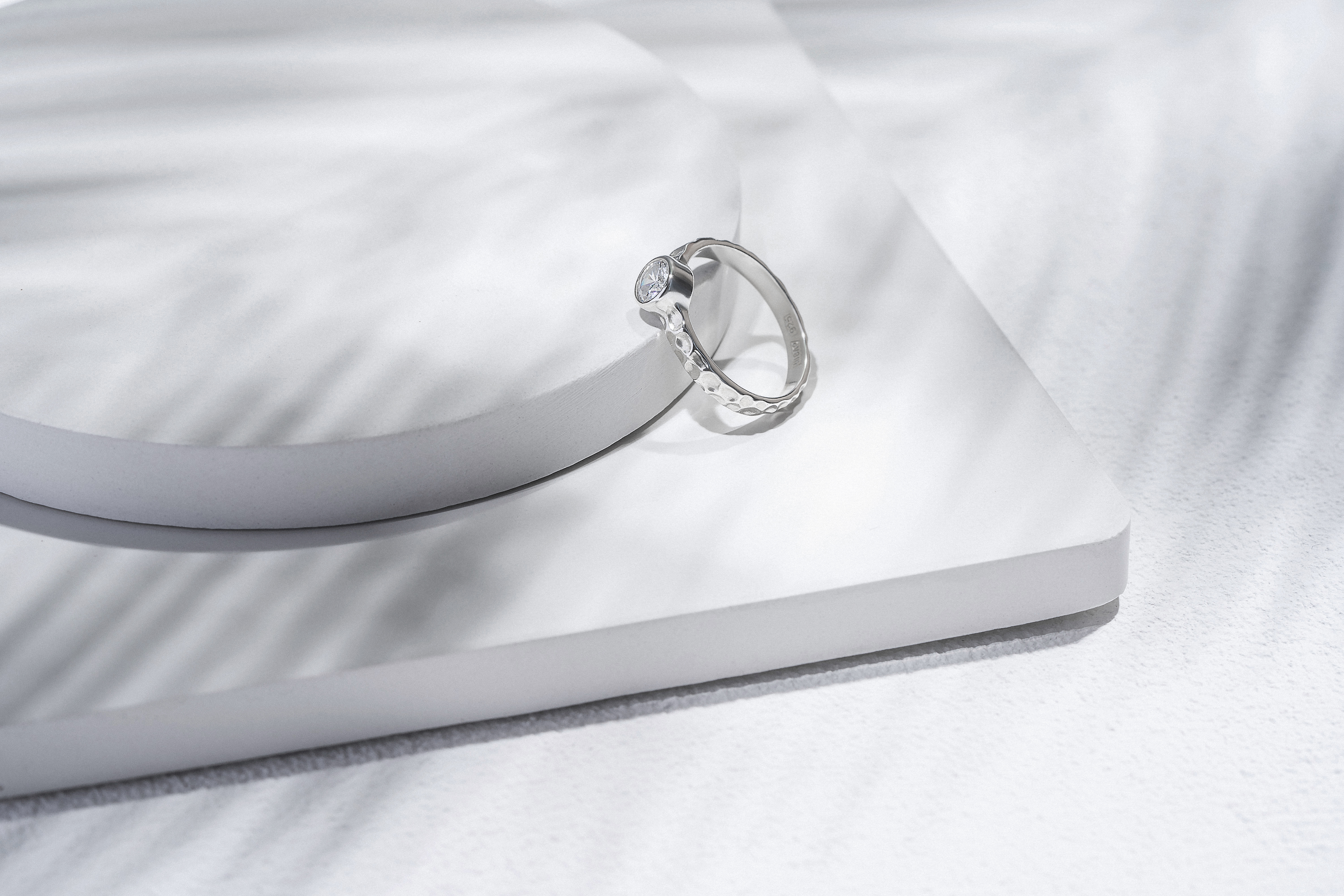 03-00-0160 Кольцо на фалангу с белым цирконом (мятое) (Ag 925)-4