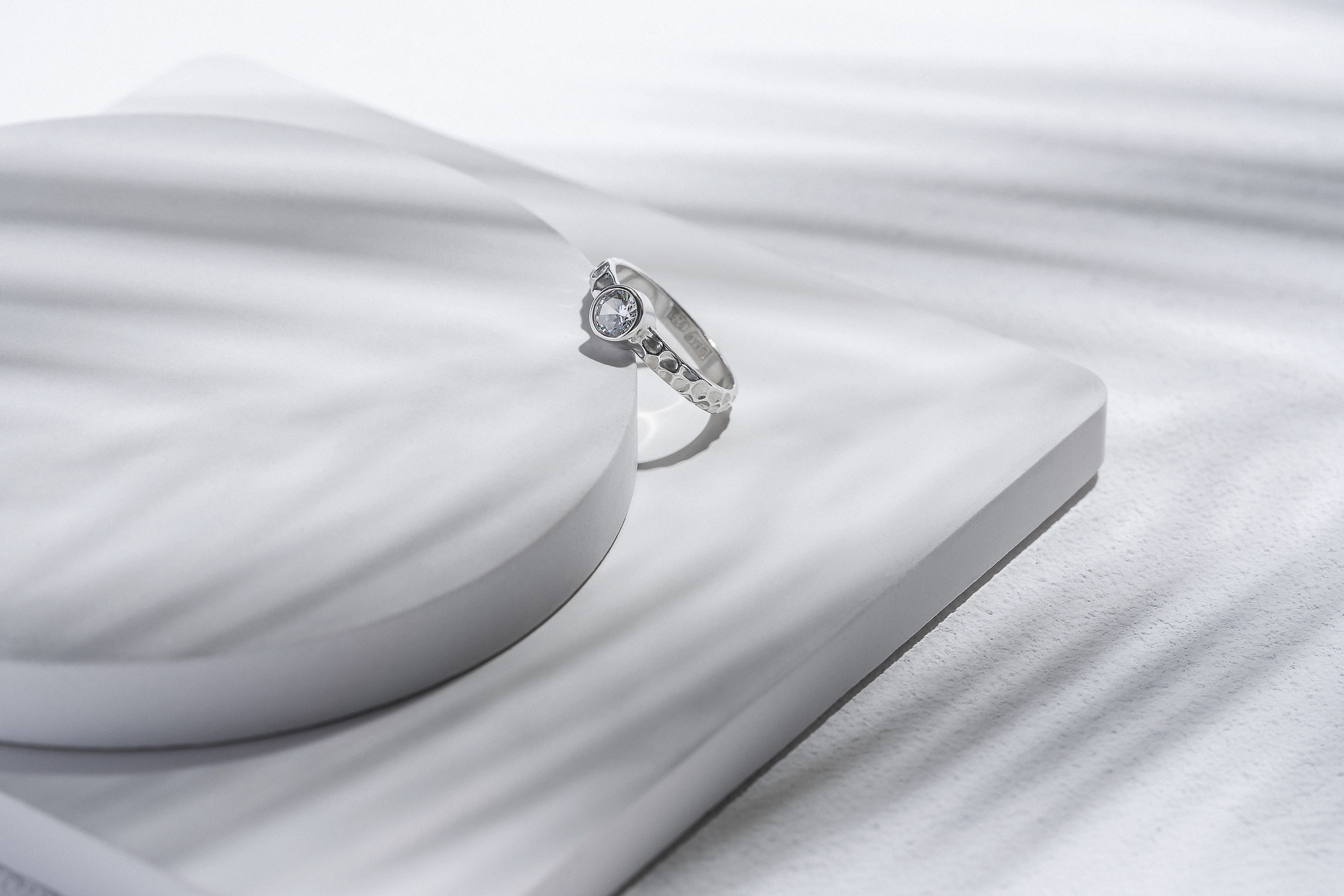 03-00-0160 Кольцо на фалангу с белым цирконом (мятое) (Ag 925)-5