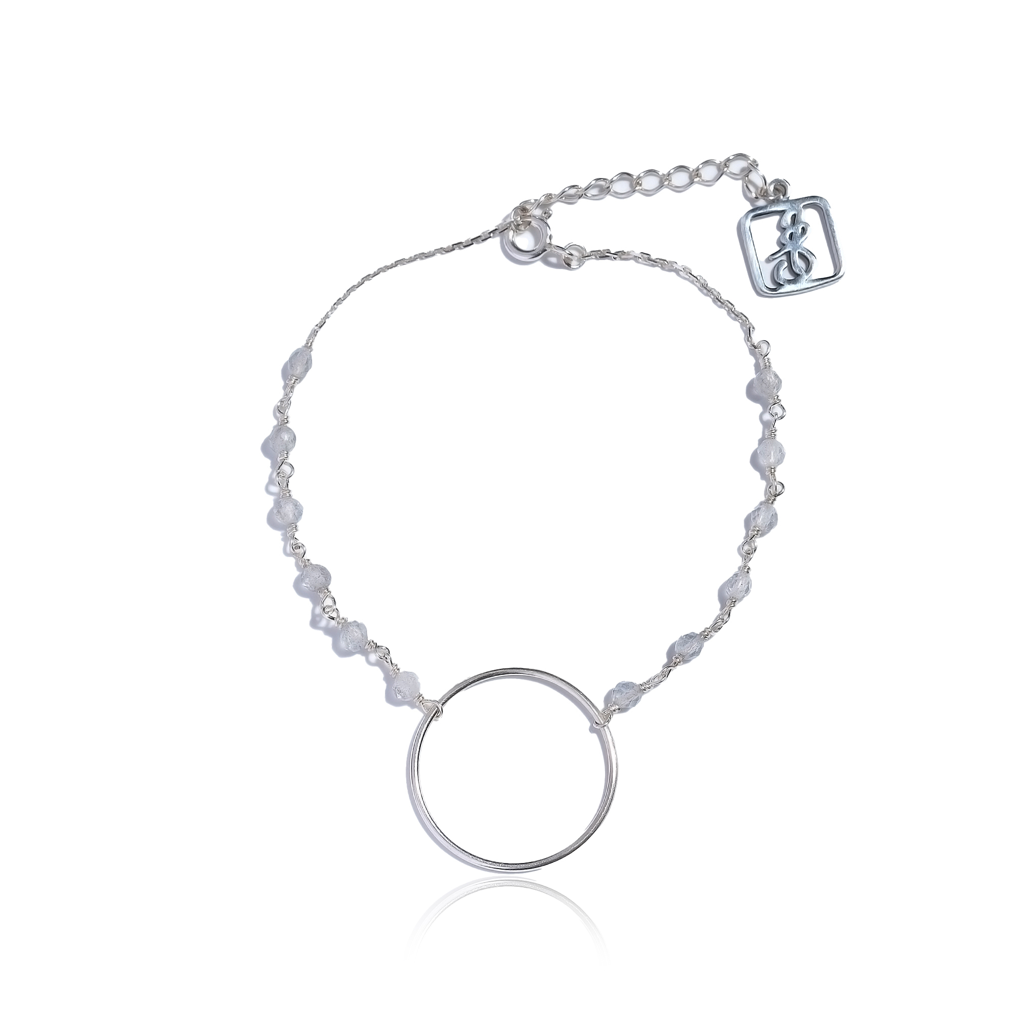 02-00-0010 Браслет бесконечность с лабрадоритом (Ag 925)-1