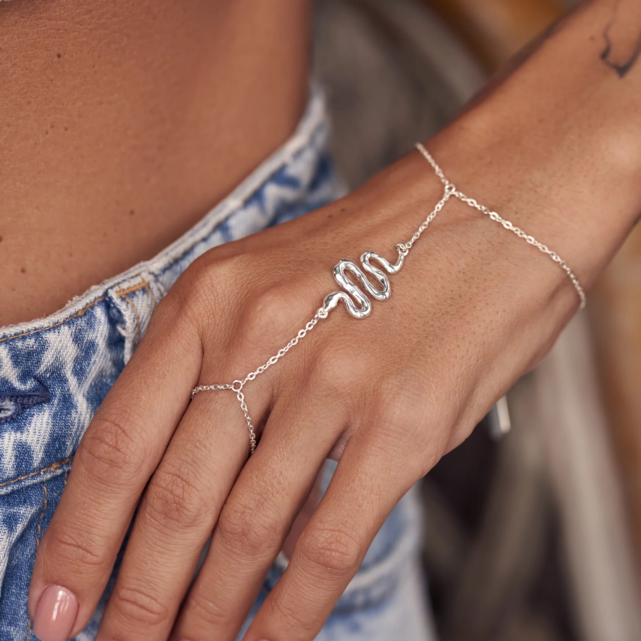 02-00-0502 Слейв-браслет со змеей (Ag 925)-5