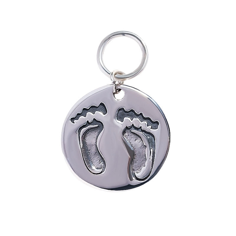 04-00-0730 Подвеска на серьгу со следами детских ножек (Ag 925)