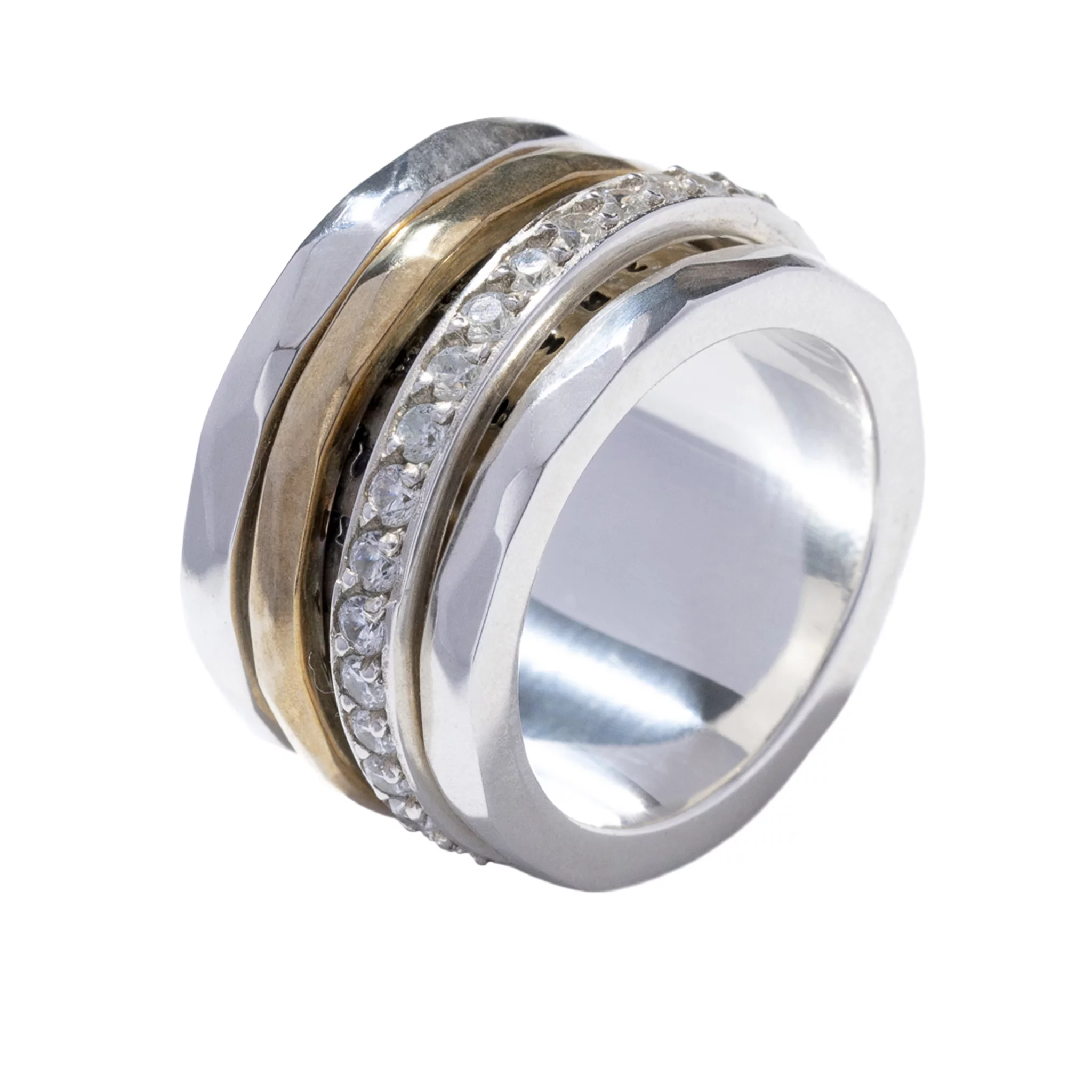 03-00-0588 Кольцо-механизм женское с аффирмацией (Ag 925)-1