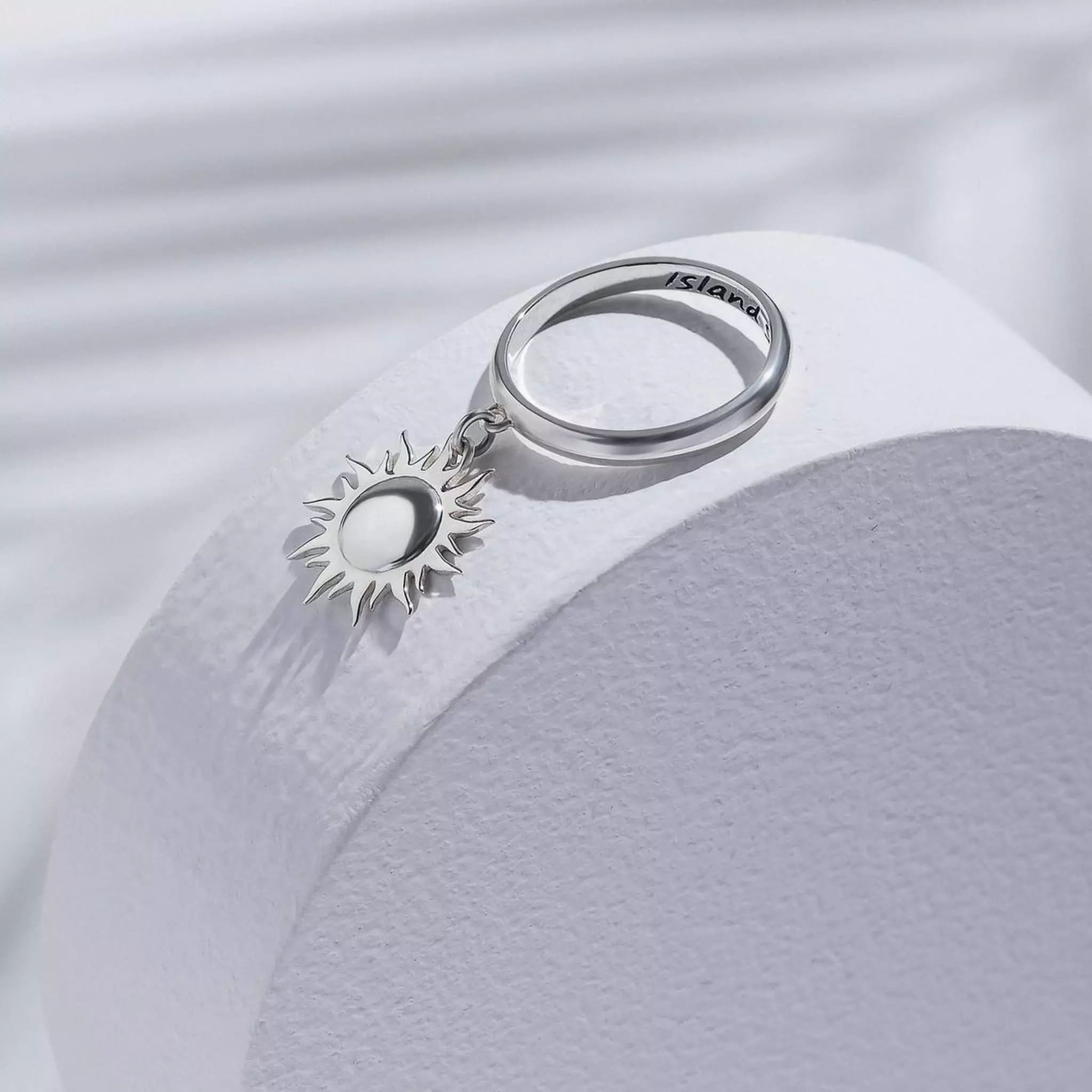 03-00-0574 Кольцо с подвеской Солнце (Ag 925)-5