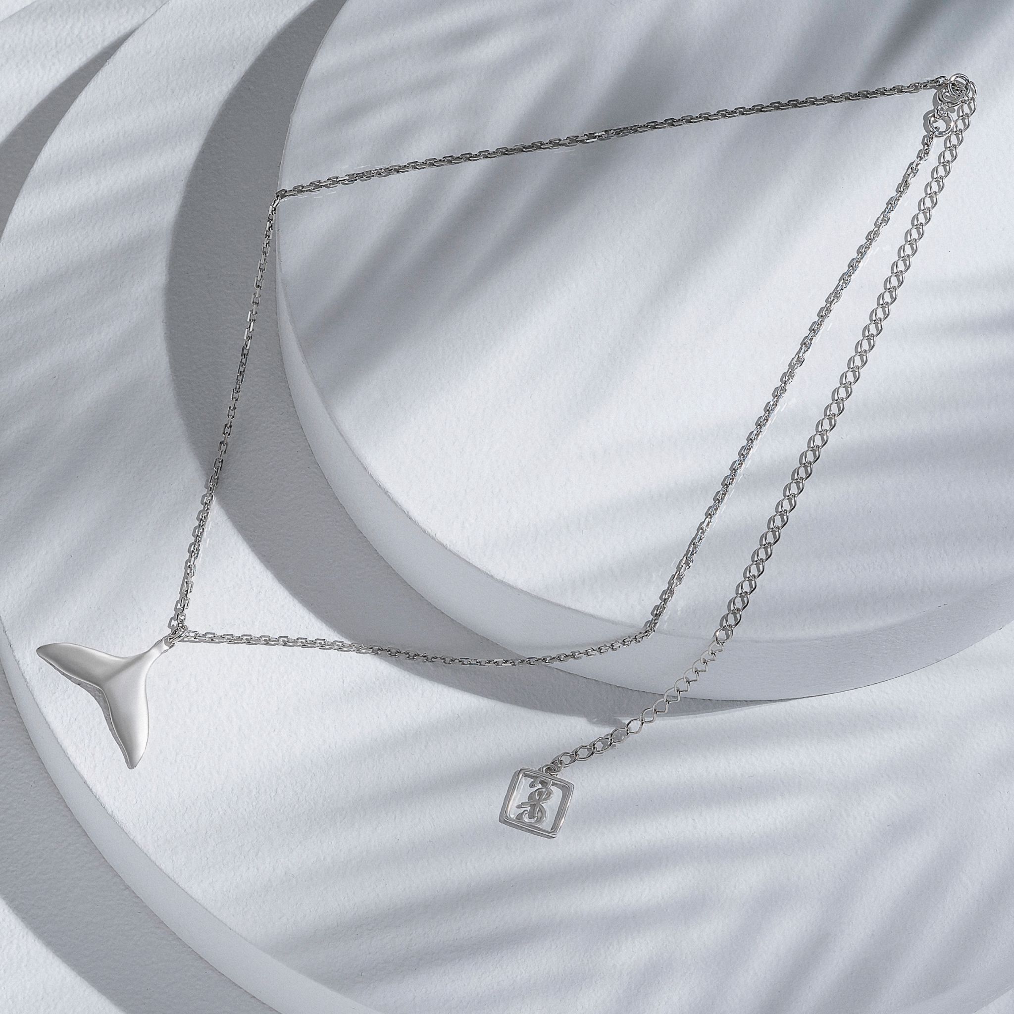 01-00-0117 Колье "Хвост Кита" (Ag 925)-1