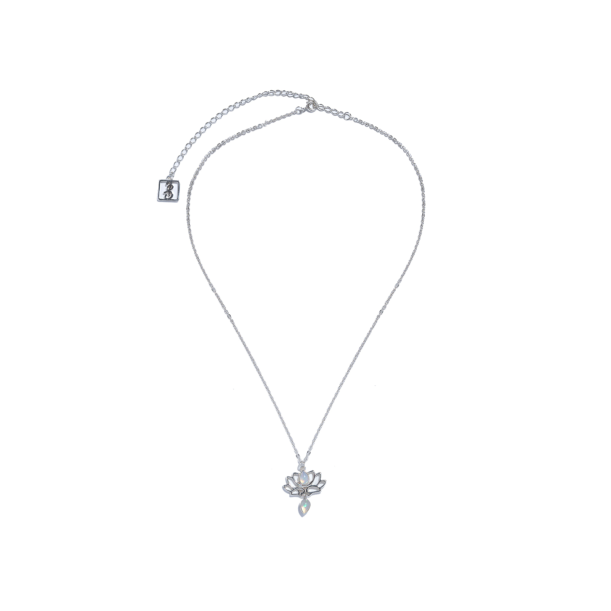 09-00-0069 Колье Лотос с опалами (Ag 925)-2