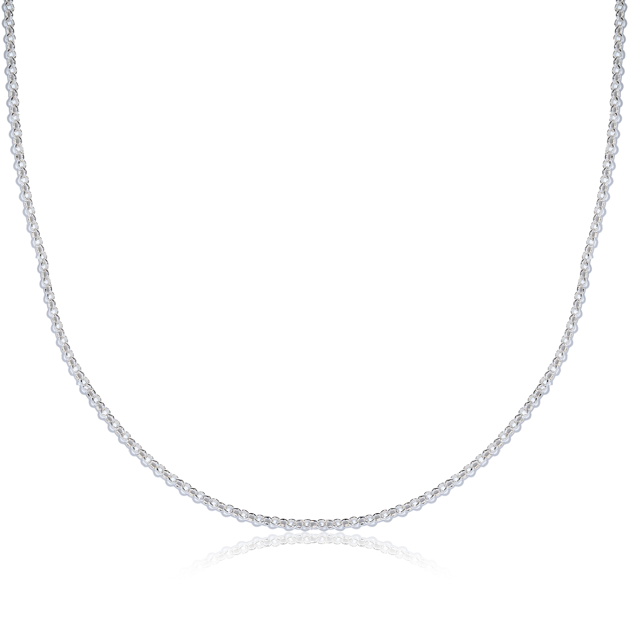 09-10-0760 Колье плетения Ролло (60см) с удлинением  (Ag 925)-1