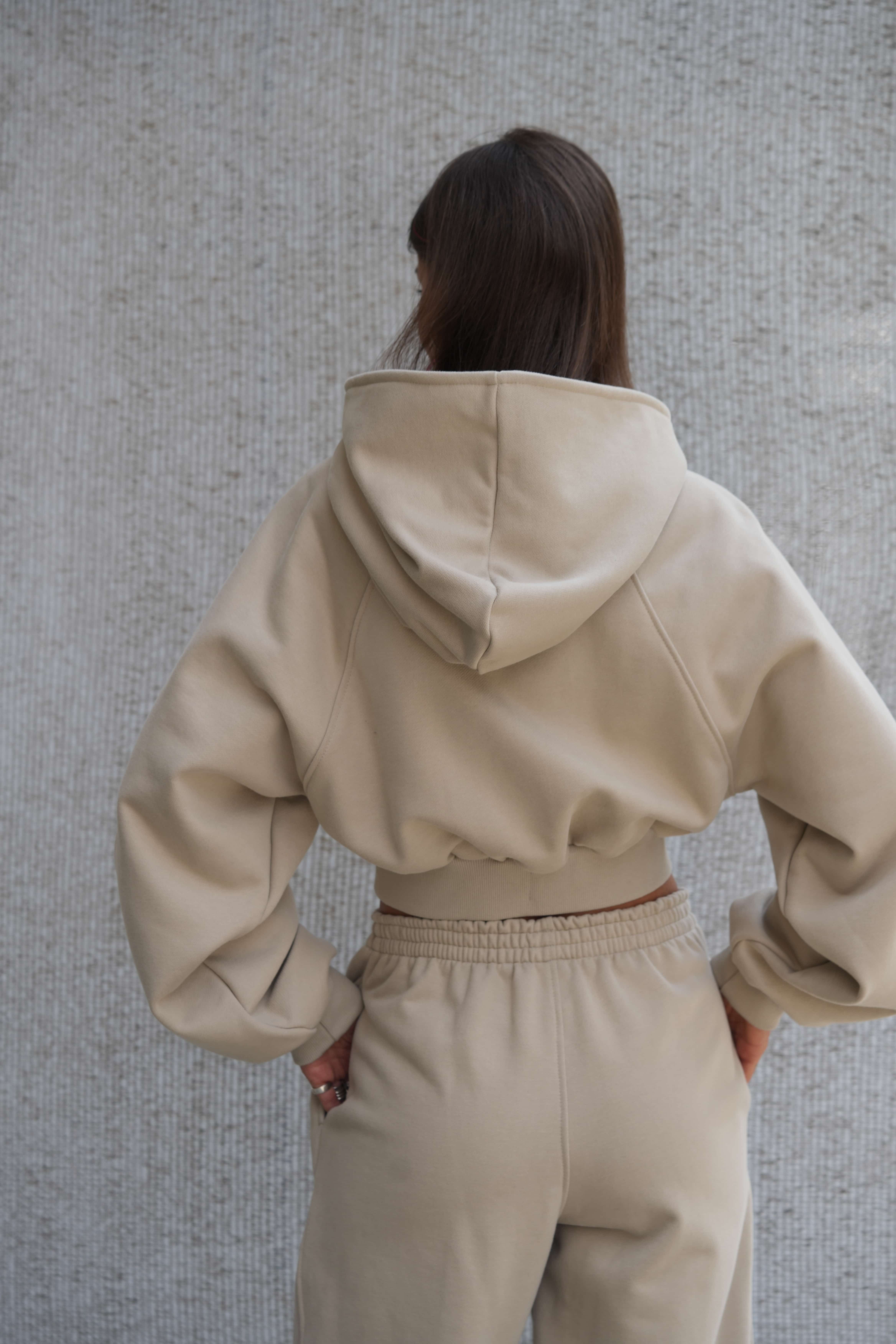 42-10-0022 Кроп-худи FREEDOM Пыльно-бежевый-2