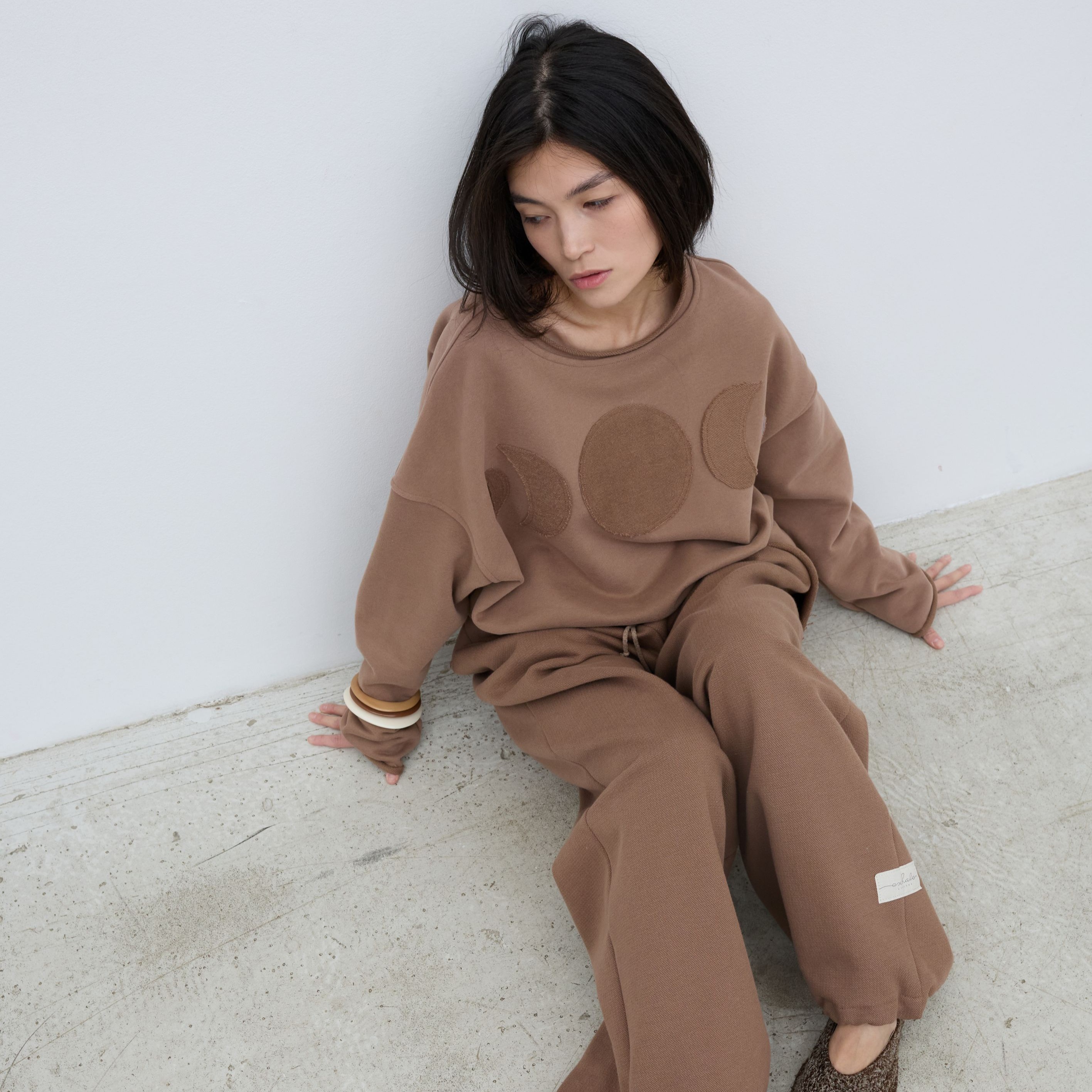 42-10-0070 Лонгслив "луны", Кофейный-3