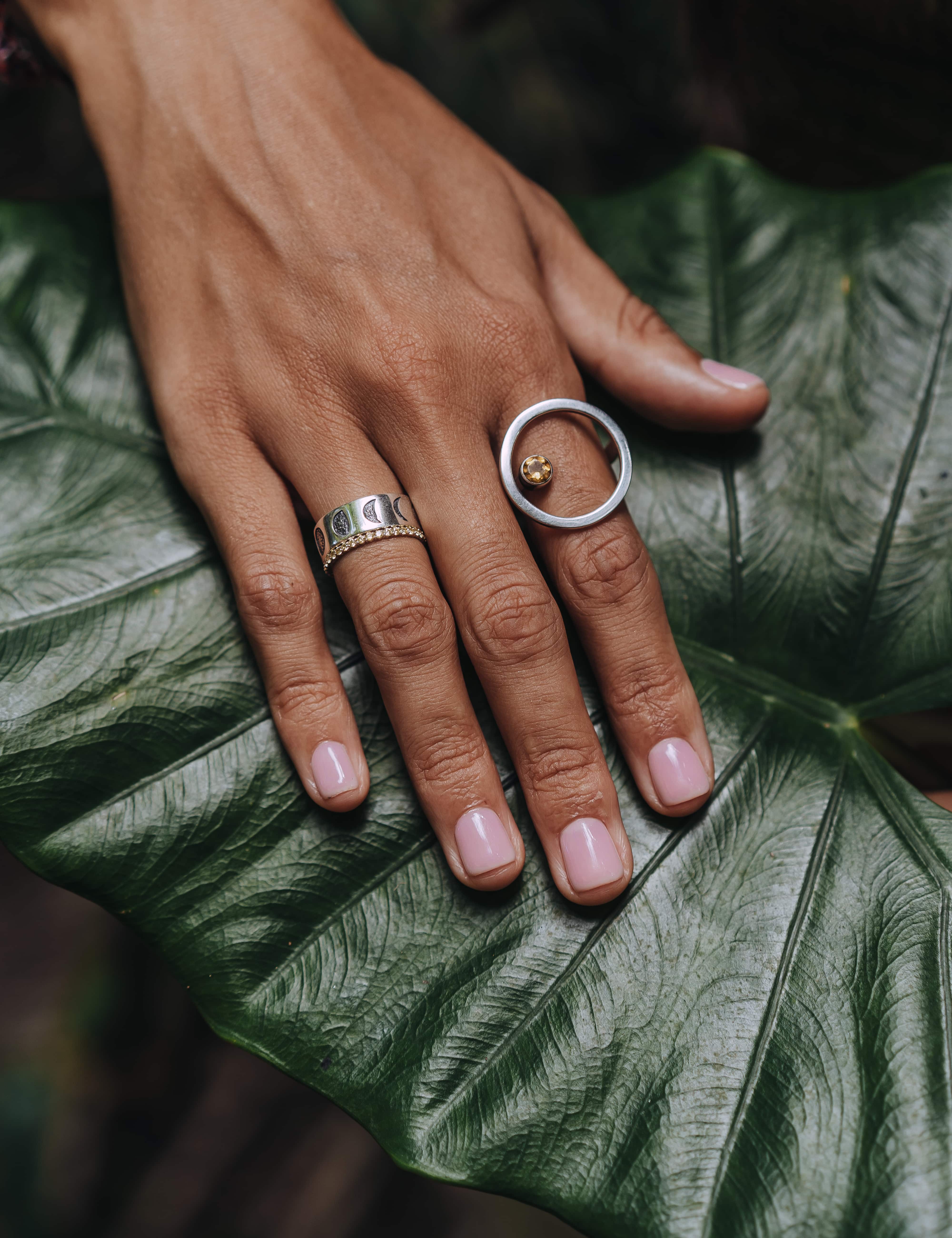 03-00-0296 Кольцо Сфера с цитрином (Ag 925)-3