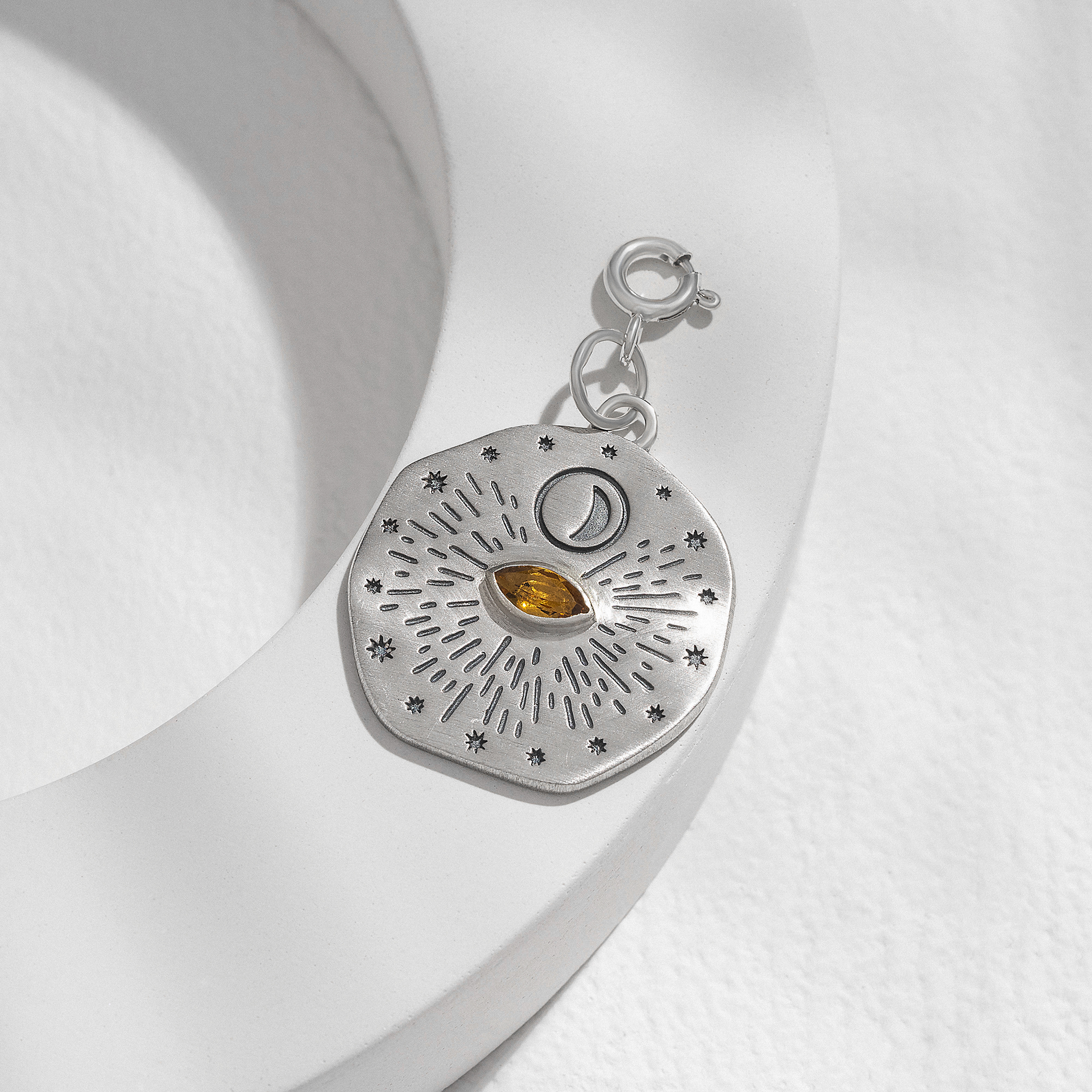 01-00-0600 Подвеска Sacral moon (на карабине) (Ag 925)-2