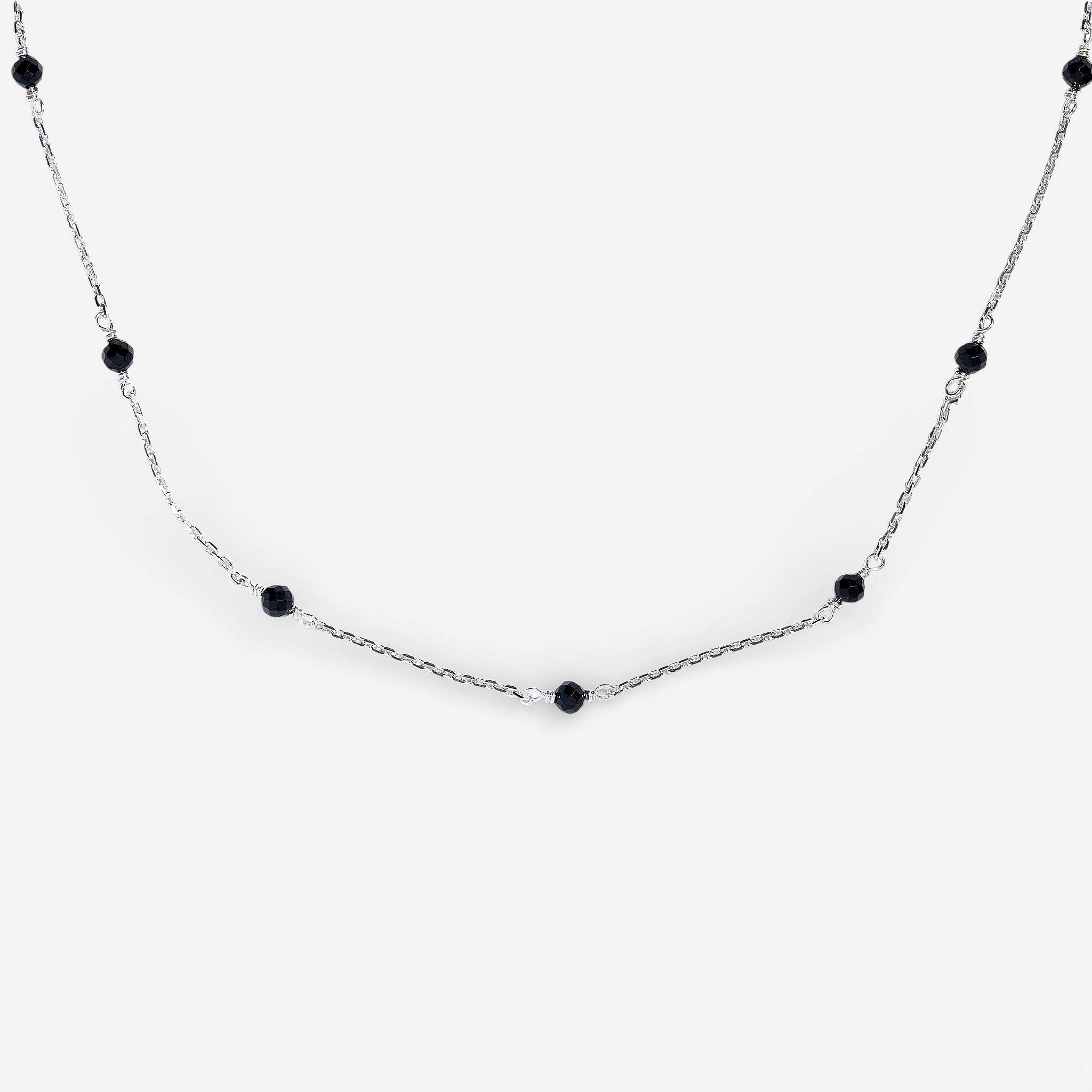 09-00-0030 Колье со шпинелью фасет (Ag 925)-1