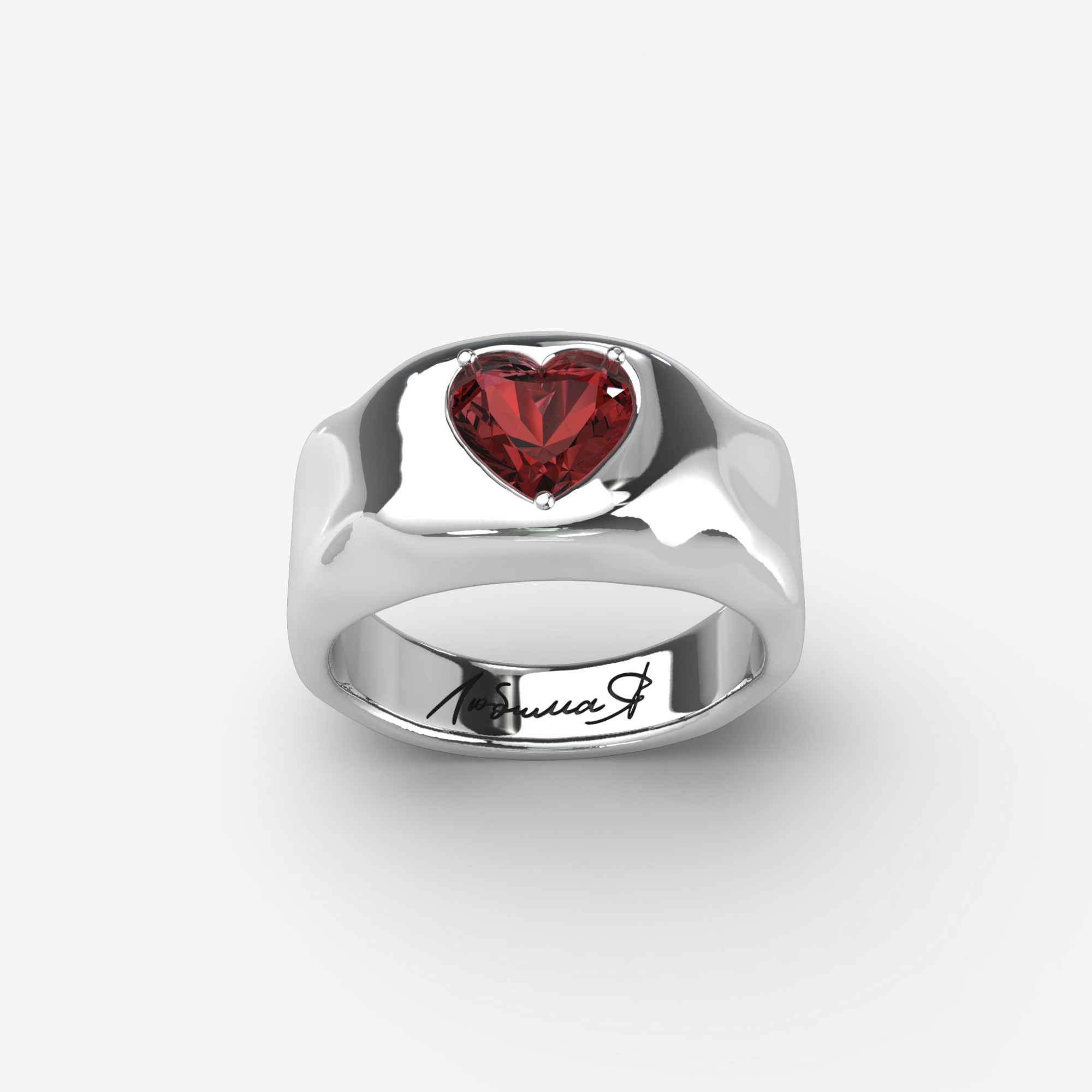 03-00-0666 Кольцо "Queen Love" (Ag 925)-1