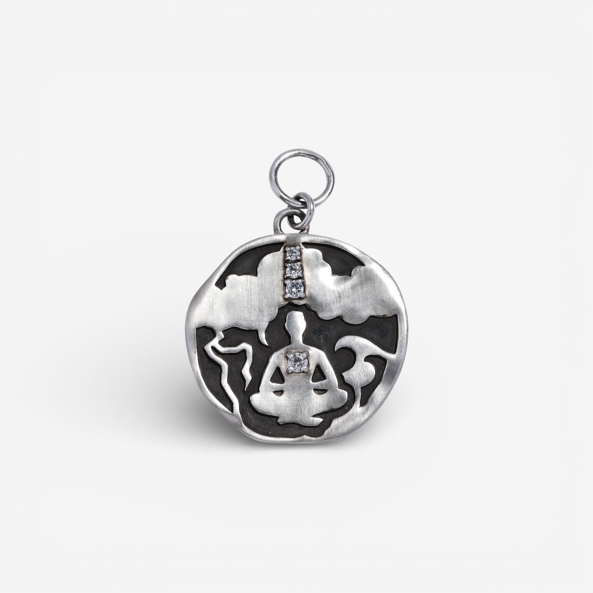 01-00-0696 Подвеска на серьгу "В потоке" (Ag 925)-1