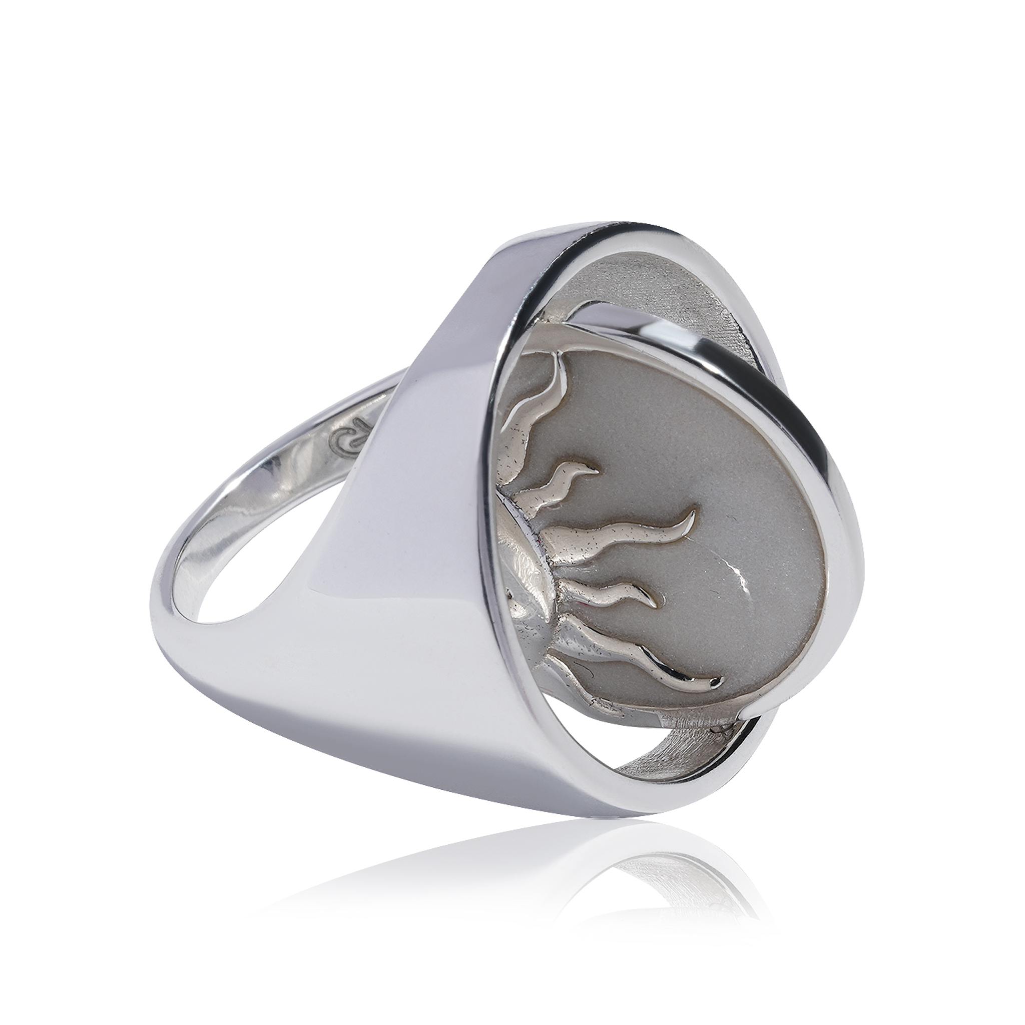 03-00-0641 Кольцо двустороннее "Sun and Moon" (Ag 925)-6