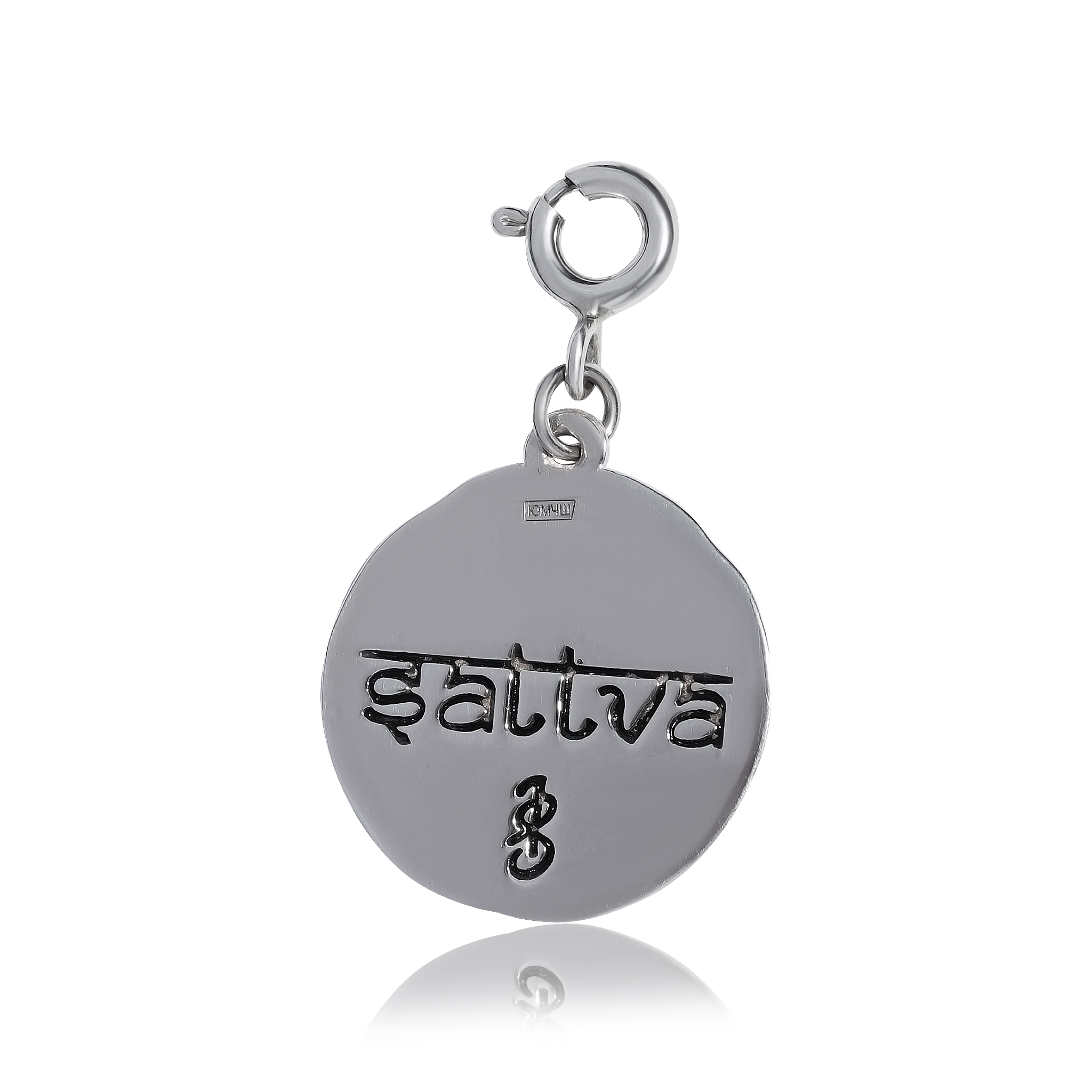 01-00-0541 Подвеска Будда в позолоте (на карабине) (Ag 925)-2