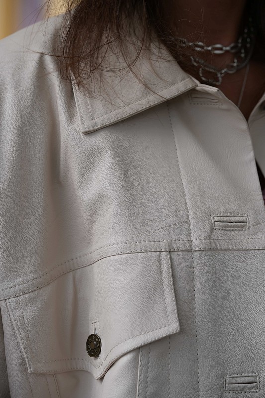 34-00-0037 Рубашка из эко кожи (беж)