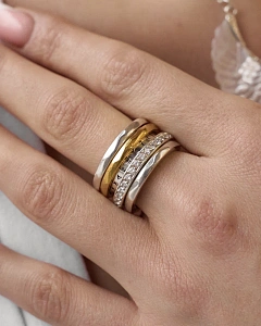 03-00-0588 Кольцо-механизм женское с аффирмацией (Ag 925)-5