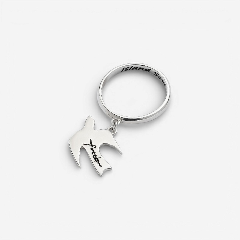 03-00-0569 Кольцо с подвеской "Freedom" (Ag 925)