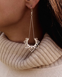 04-00-0316 Серьги Флеш цветок (Ag 925)-2