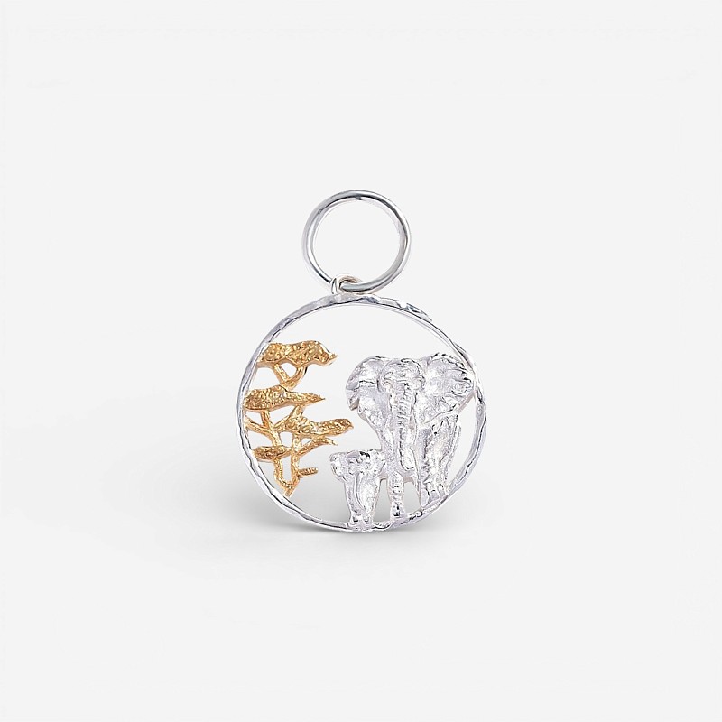 04-00-0731 Подвеска на серьгу "Elephants" (Ag 925)