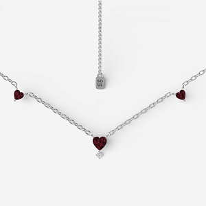 09-00-0064 Колье "Queen Love" (Ag 925)-1