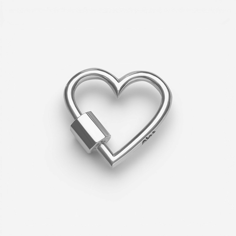 01-00-0733 Карабин-сердце (Ag 925)