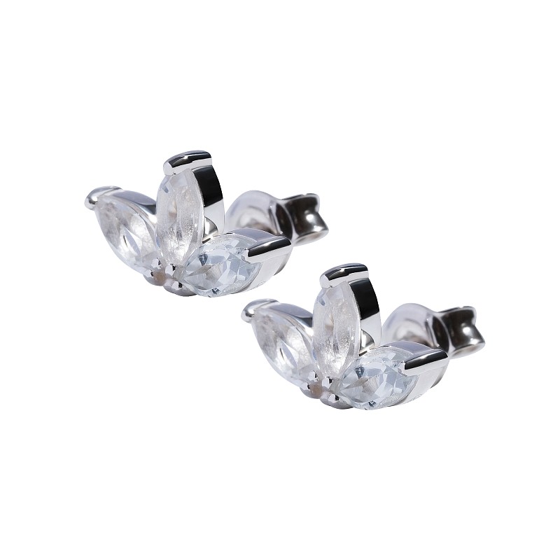 04-00-0787 Пусеты "Трехлистник" (Ag 925)