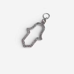 04-00-0337 Подвеска на серьгу Хамса с топазами (Ag 925)-1