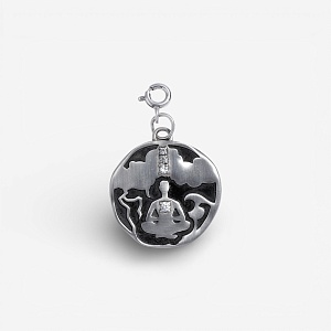 01-00-0602 Подвеска  "В потоке" на карабине (Ag 925)-1