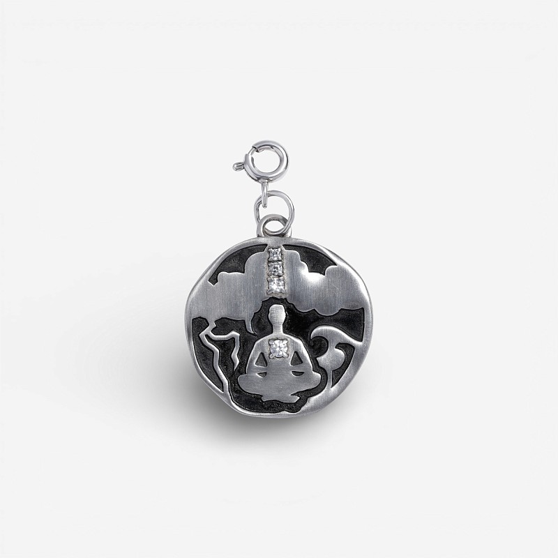 01-00-0602 Подвеска  "В потоке" на карабине (Ag 925)