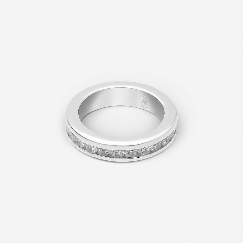 03-00-0157 Кольцо на фалангу с дорожкой белых цирконов (Ag 925)