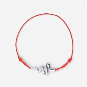 02-00-0733 Браслет на красной нити Snake (Ag 925)-1