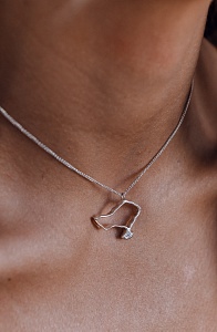 01-00-0184 Подвеска остров Бали с куб.цирконием  (Ag 925)-2