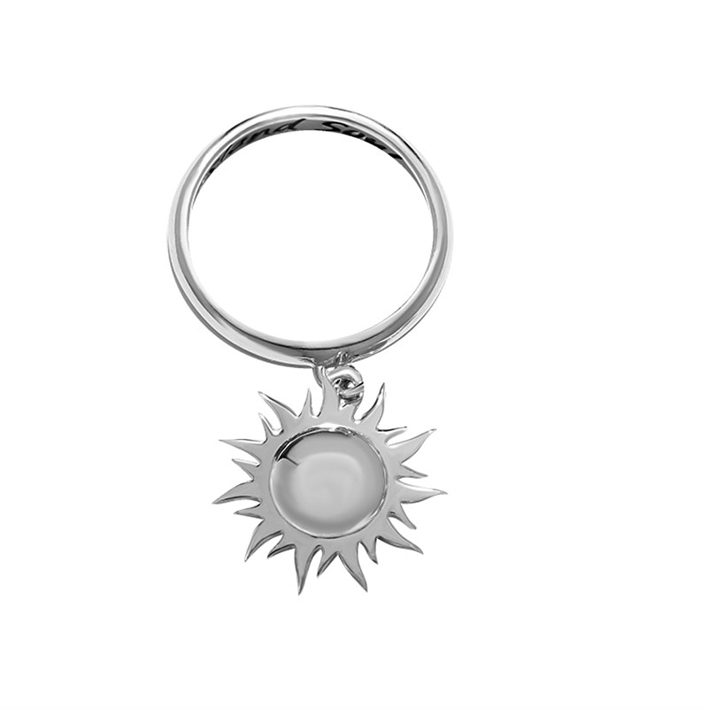 03-00-0574 Кольцо с подвеской Солнце (Ag 925)