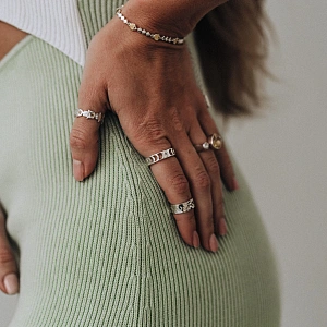 02-00-0198 Браслет с сердечками и позолотой (Ag 925)-2