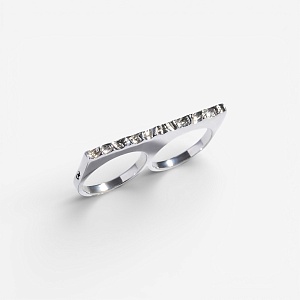 03-00-0602 Кольцо-двойное Кастет (Ag 925)-1