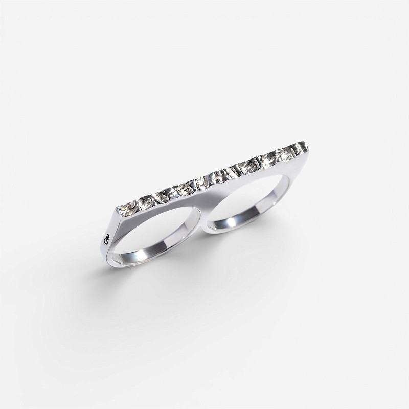 03-00-0602 Кольцо-двойное Кастет (Ag 925)