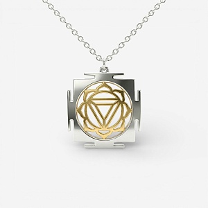 09-00-0067 Колье с чакрой "Манипура" (Ag 925)-1